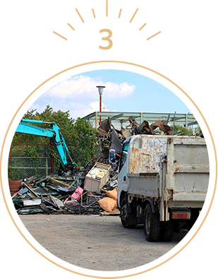 一般廃棄物処理業者と提携。廃棄物も適切に扱います